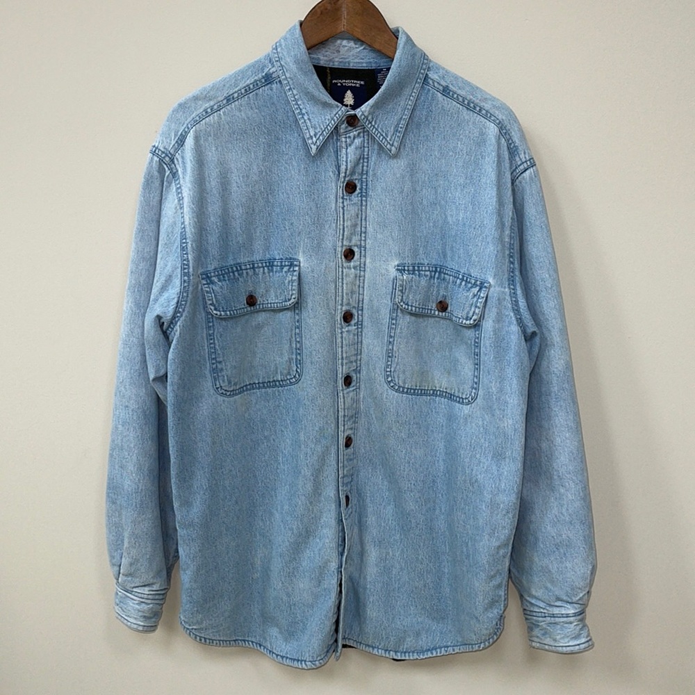 Vintage Fleece Quilted Denim Shirt